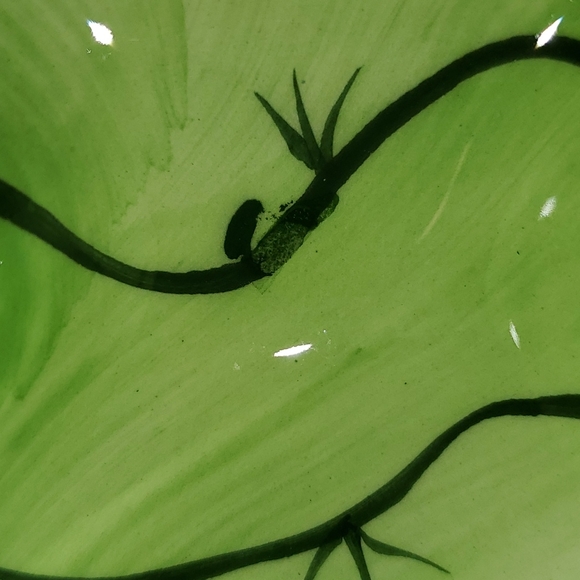 17. VNTG SHONFELD'S USA INC SMALL CACTUS BOWL-8"x6.5"x2"-GREEN-HAND-PAINTED-EC - Picture 6 of 6